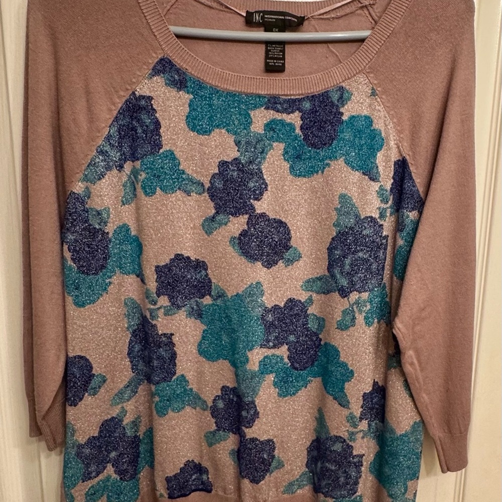 INC International Concepts Metallic Sweater